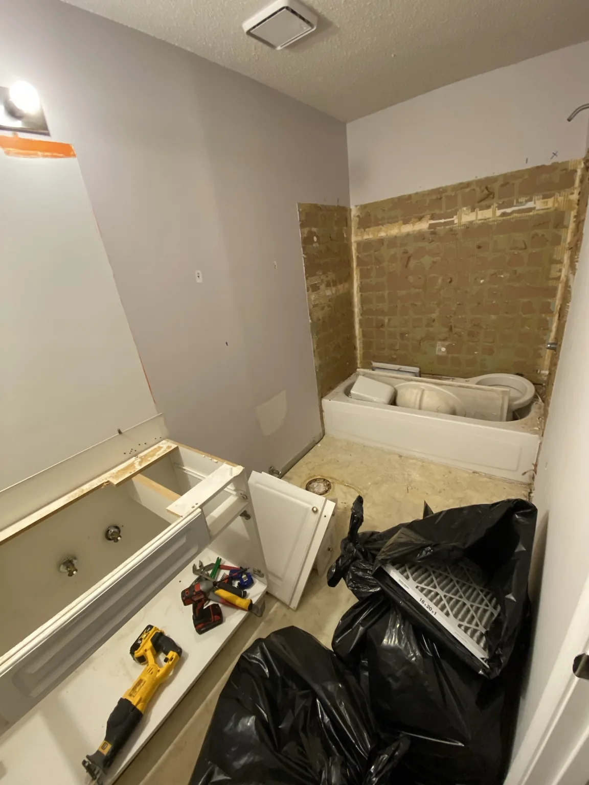 Master bathroom before